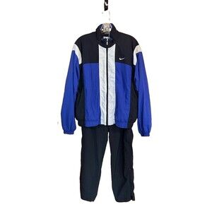 Vintage Nike Track Suit Jacket Pants 90s Y2K Colorblock Women’s Large 12 - 14